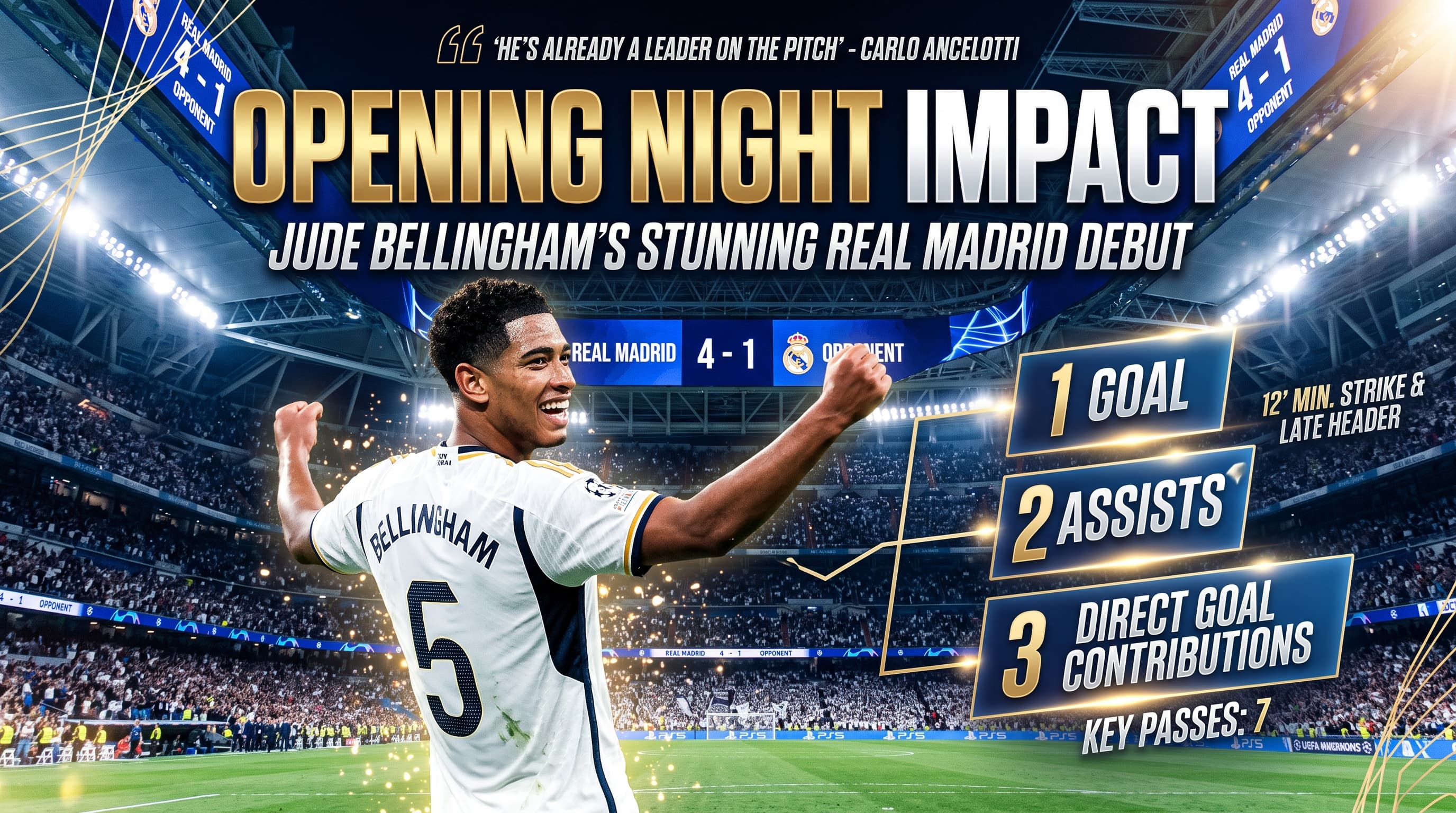Bellingham lights up Real Madrid’s season opener